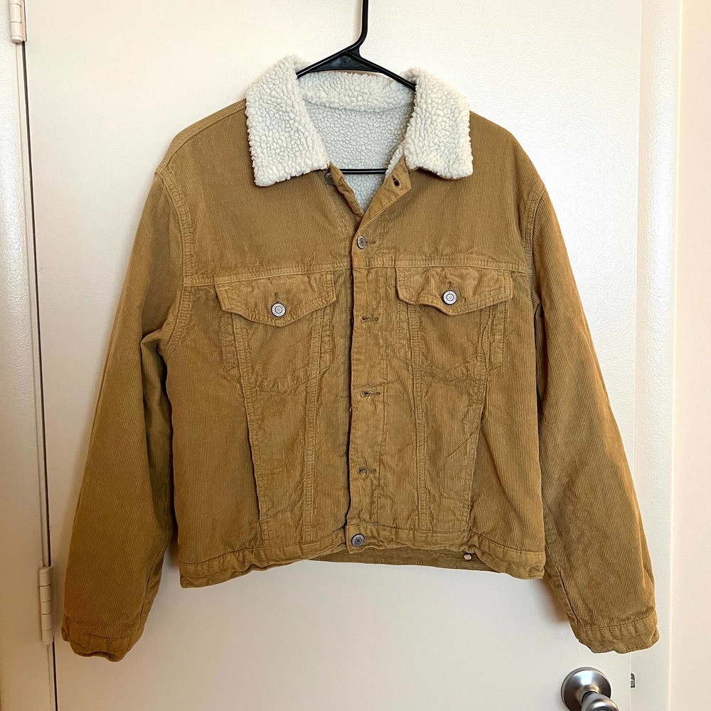 Brandy Melville John Galt Sherpa Lined Corduroy Jacket
